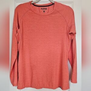 NRS UPF 50+ Long Sleeve Performance Shirt Coral Size Small